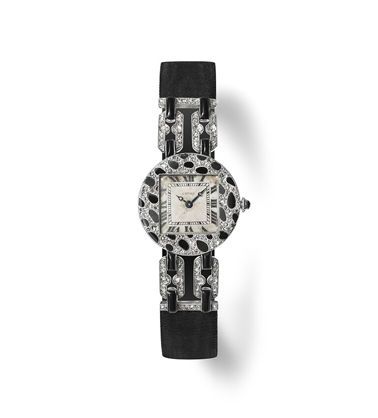 Panther pattern wristwatch
